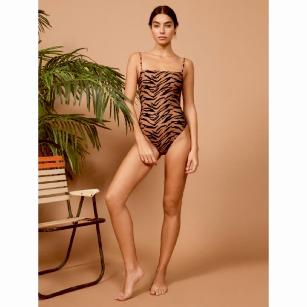 Reformation Kate One Piece Animal Print Swimsuit